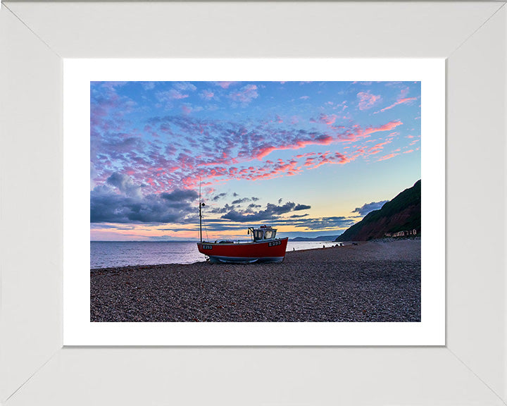 Branscombe Beach Devon at sunset Photo Print - Canvas - Framed Photo Print - Hampshire Prints