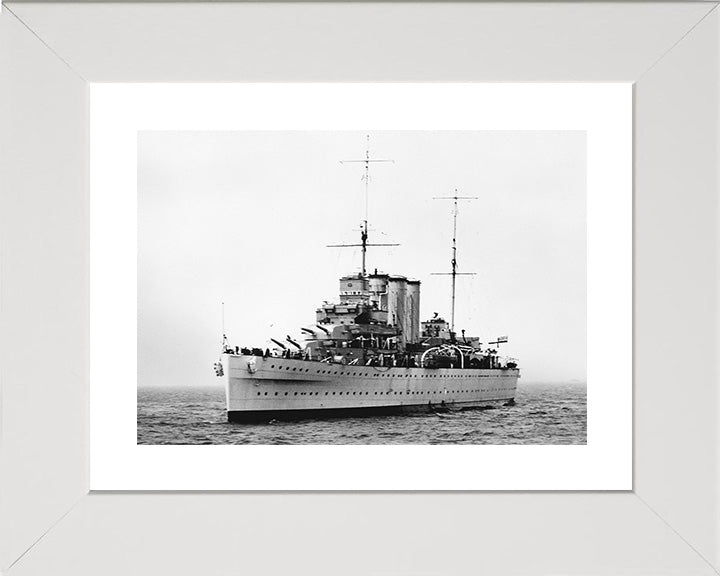 HMS Suffolk (55) Royal Navy County class heavy cruiser Photo Print or Framed Print - Hampshire Prints