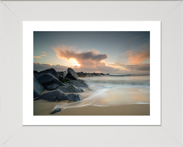 Hopton Beach Great Yarmouth Norfolk at sunset Photo Print - Canvas - Framed Photo Print - Hampshire Prints