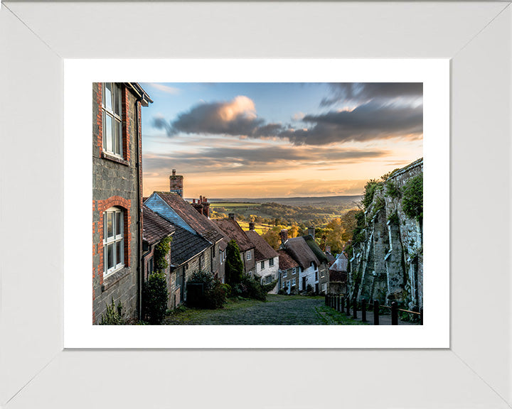 Gold Hill Shaftsbury Dorset (Hovis Hill) Photo Print - Canvas - Framed Photo Print - Hampshire Prints