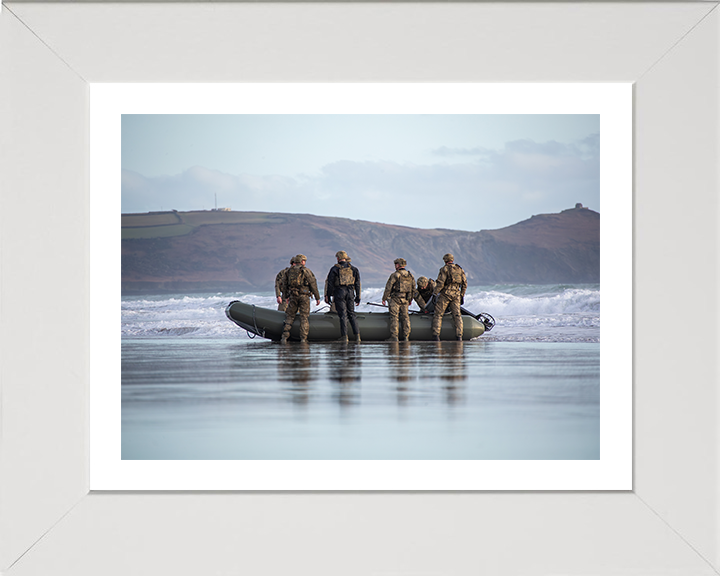 Royal Marines Commandos with Rigid Hull Inflatable Boat | Photo Print | Framed Print | Military | 47 Commando | Wall Art | Decor | Photography Hampshire Prints