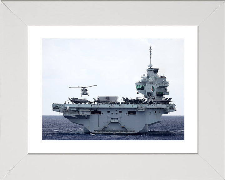 HMS Queen Elizabeth R08 Royal Navy Queen Elizabeth Class Aircraft Carrier Photo Print or Framed Print - Hampshire Prints