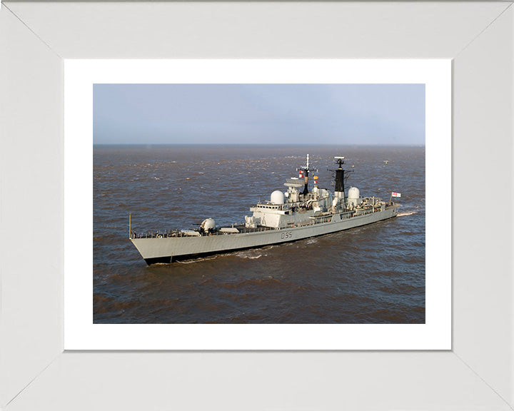 HMS Manchester D95 | Photo Print | Framed Print | Type 42 | Destroyer | Royal Navy Hampshire Prints 10 x 8 White Frame Yes