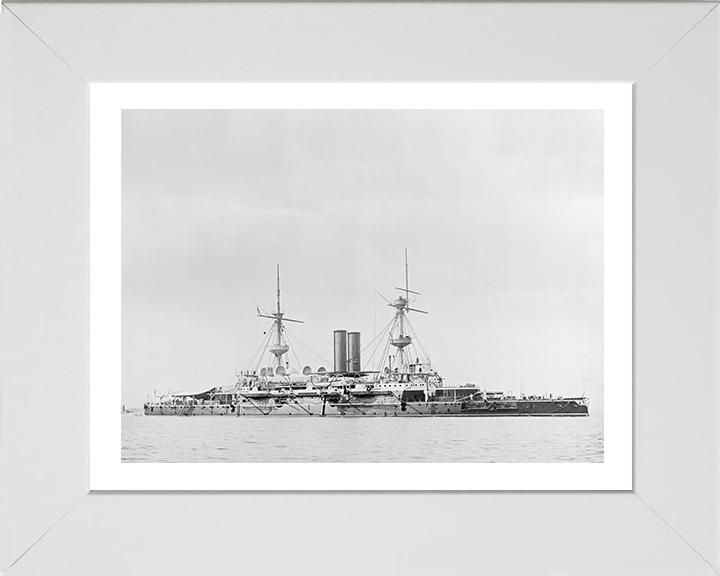 HMS Hood Royal Navy Royal Sovereign class pre dreadnought battleship Photo Print or Framed Print - Hampshire Prints