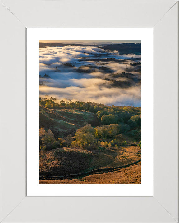 Mist over Loughrigg Fell Lake District Cumbria Photo Print - Canvas - Framed Photo Print - Hampshire Prints