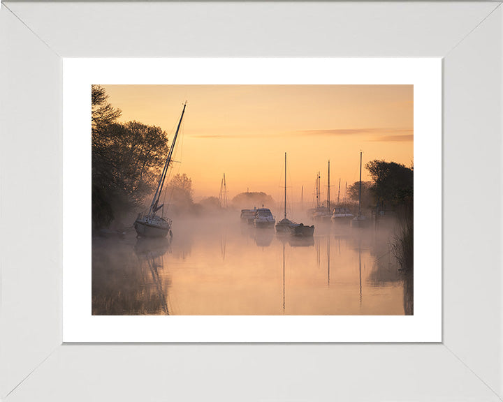 Misty River Frome Wareham Dorset at sunrise Photo Print - Canvas - Framed Photo Print - Hampshire Prints
