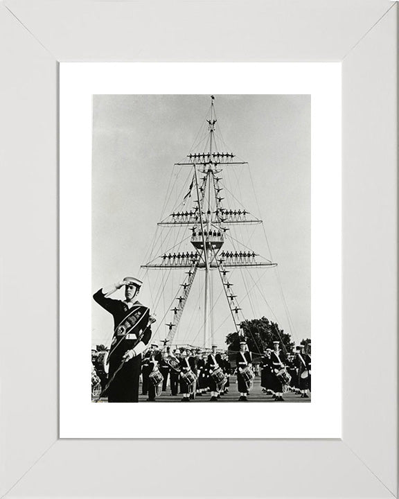 HMS Ganges mast manning 1960's Photo Print or Framed Photo Print - Hampshire Prints
