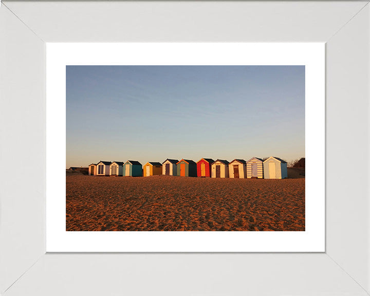 Southwold Beach Huts Suffolk at sunset Photo Print - Canvas - Framed Photo Print - Hampshire Prints