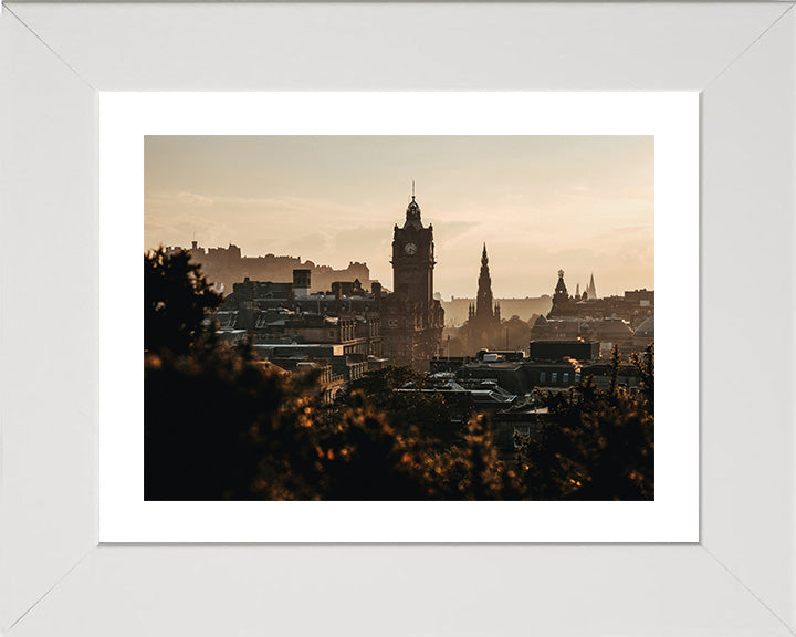 Edinburgh from Calton Hill Scotland at sunset Photo Print - Canvas - Framed Photo Print - Hampshire Prints