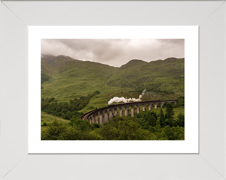 A steam train on the Glenfinnan Viaduct Scotland Photo Print - Canvas - Framed Photo Print - Hampshire Prints