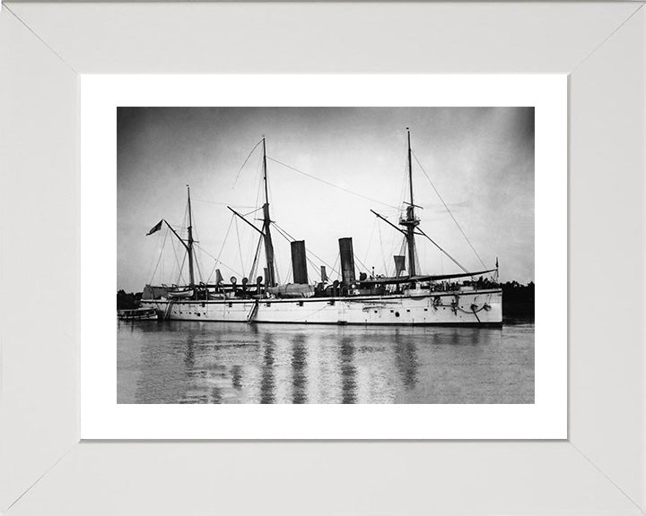 HMS Mercury (1878) Royal Navy Iris Class Cruiser Photo Print or Framed Photo Print - Hampshire Prints