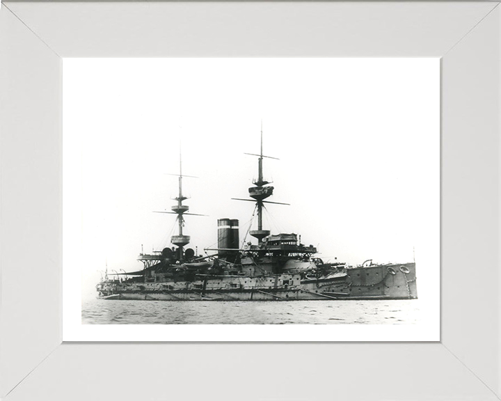 HMS Hannibal (1896) Royal Navy Majestic class pre dreadnought battleship Photo Print or Framed Print - Hampshire Prints