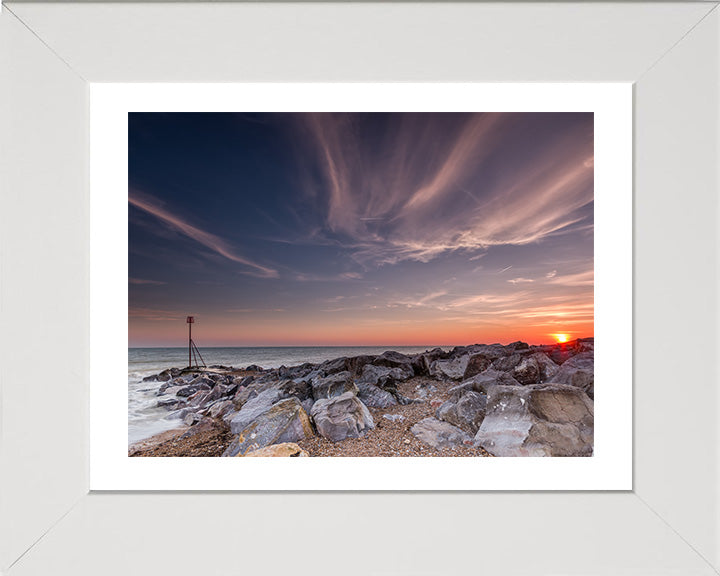 Goring-by-Sea Beach West Sussex at sunset Photo Print - Canvas - Framed Photo Print - Hampshire Prints