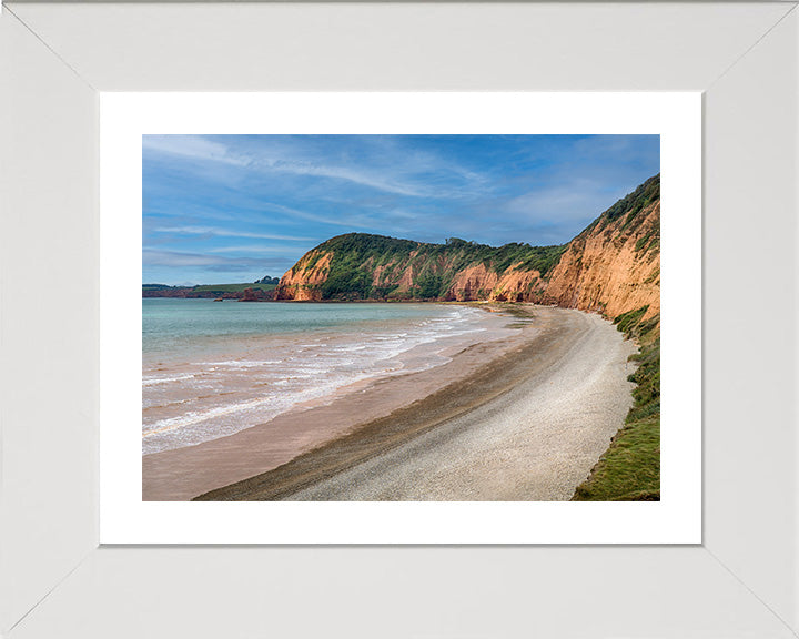 An empty Jacob’s Ladder beach Sidmouth Devon Photo Print - Canvas - Framed Photo Print - Hampshire Prints