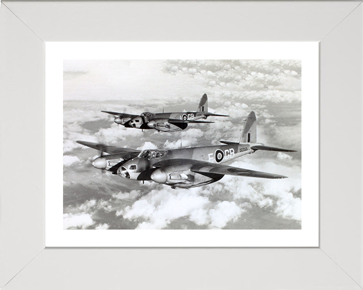De Havilland Mosquito B Mk IVs | Photo Print | Framed Print | Military | Aircraft | Royal Air Force | Wall Art | Home Decor | Aviation | Photography Hampshire Prints 10 x 8 White Frame Yes