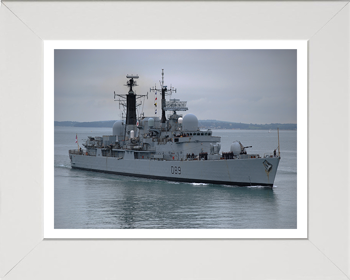 HMS Exeter D89 | Photo Print | Framed Print | Poster | Type 42 | Destroyer | Royal Navy Posters, Prints, & Visual Artwork Hampshire Prints 10 x 8 White Frame Yes