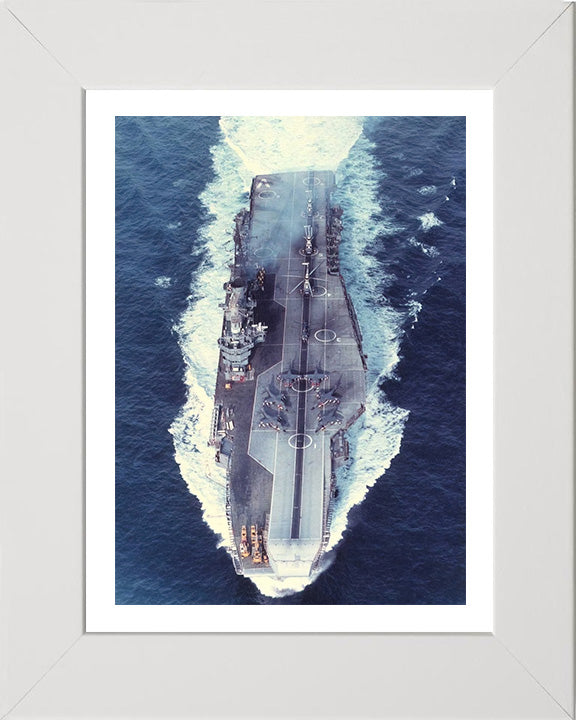 HMS Hermes R12 Royal Navy Centaur class Aircraft carrier Photo Print or Framed Print - Hampshire Prints