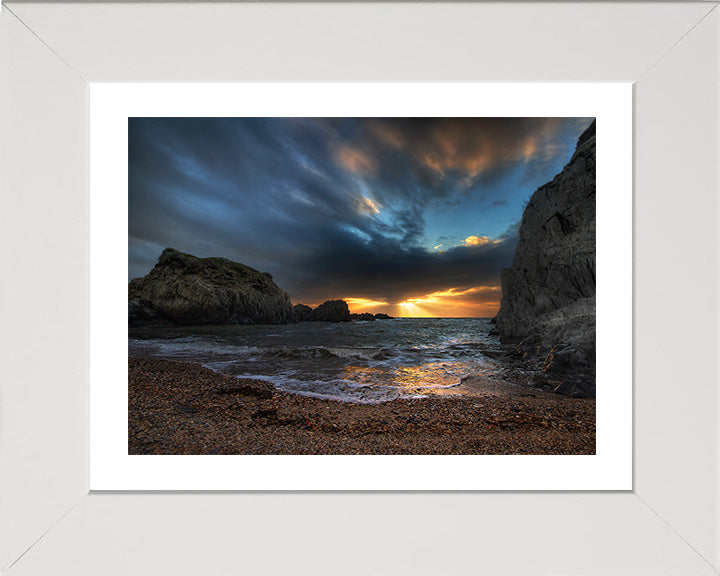 Barricane Beach Woolacombe Devon at sunset Photo Print - Canvas - Framed Photo Print - Hampshire Prints