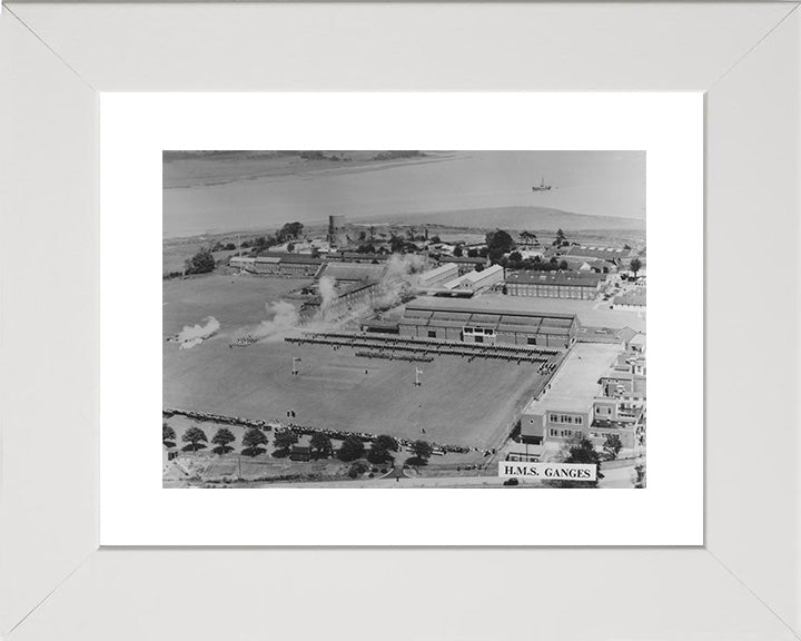 HMS Ganges Royal Navy basic training establishment Aerial Photo Print or Framed Photo Print - Hampshire Prints
