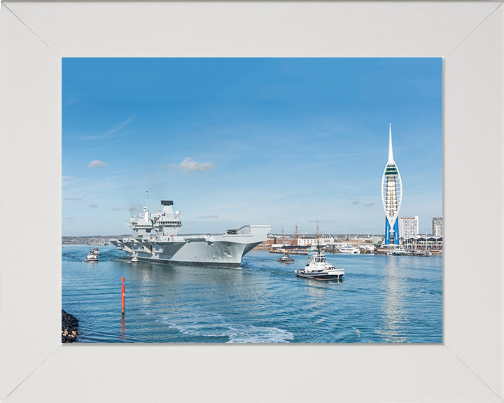 HMS Queen Elizabeth R08 Royal Navy Queen Elizabeth Class Aircraft Carrier Photo Print or Framed Print - Hampshire Prints