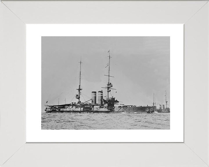 HMS King Edward VII Royal Navy pre dreadnought Battleship Photo Print or Framed Print - Hampshire Prints