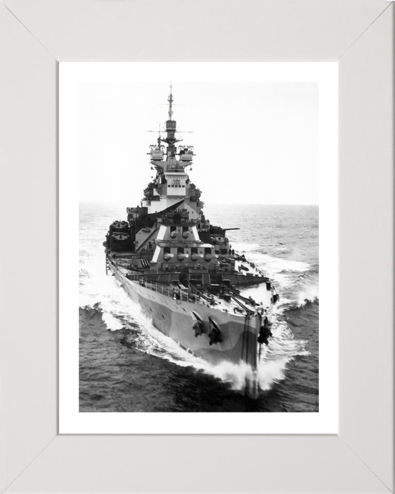 HMS Howe 32 Royal Navy King George V class battleship Photo Print or Framed Print - Hampshire Prints