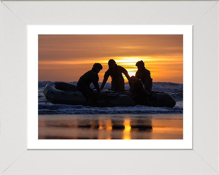 Royal Marines beach Landing at sunset | Photo Print | Framed Print | Military | 47 Commando | Wall Art | Decor | Royal Marines | Photography | RM Hampshire Prints