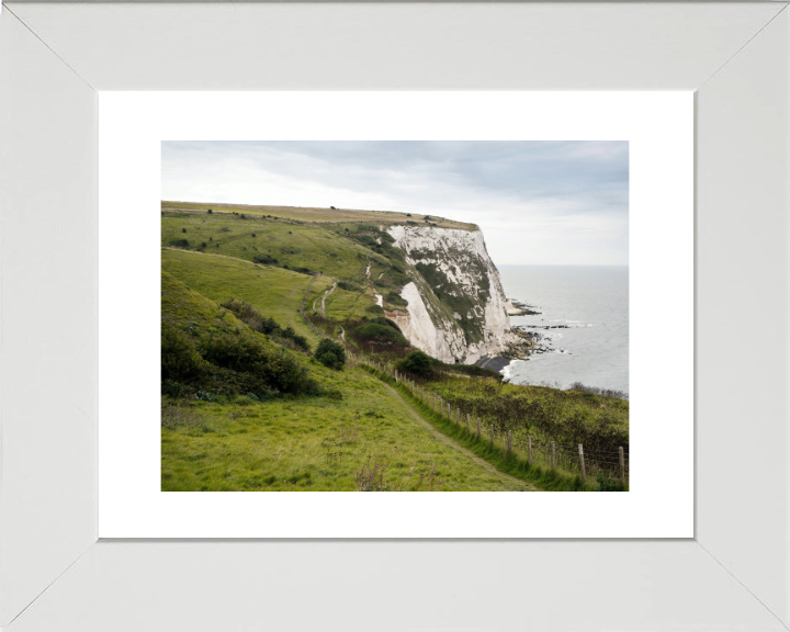 Hiking path along the Cliffs of Dover Kent Photo Print - Canvas - Framed Photo Print - Hampshire Prints