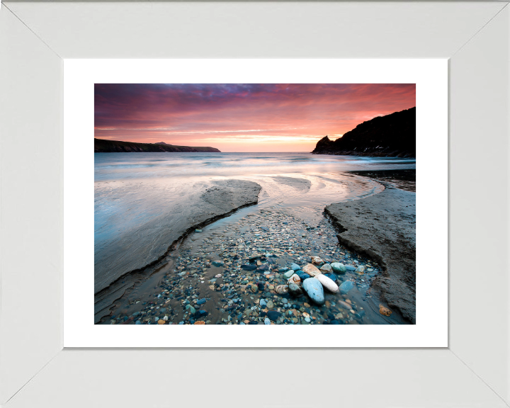 Abereiddy beach Wales at sunset Photo Print - Canvas - Framed Photo Print - Hampshire Prints