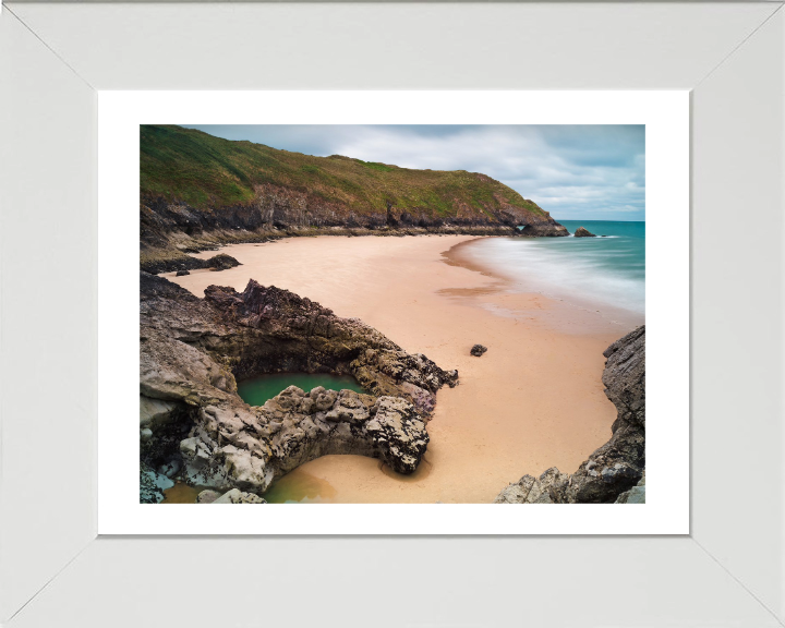 Blue Pool at Broughton Bay beach Wales Photo Print - Canvas - Framed Photo Print - Hampshire Prints