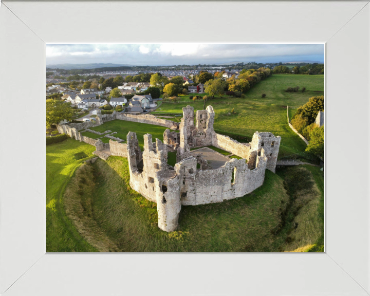 Coity Castle in Wales from above Photo Print - Canvas - Framed Photo Print - Hampshire Prints
