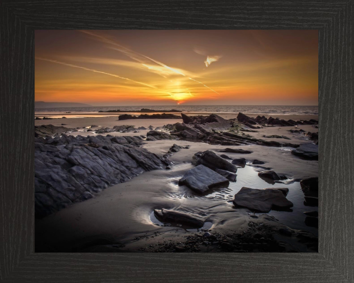Coppet Hall Beach Wales at sunset Photo Print - Canvas - Framed Photo Print - Hampshire Prints
