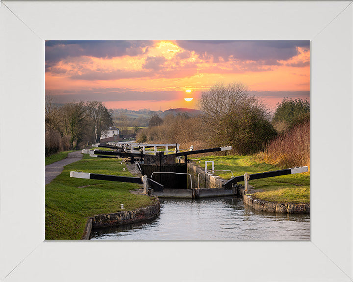 Kennet and Avon Canal Somerset at sunset Photo Print - Canvas - Framed Photo Print - Hampshire Prints