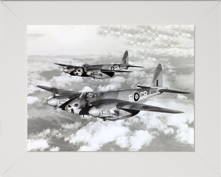 De Havilland Mosquito B Mk IVs | Photo Print | Framed Print | Military | Aircraft | Royal Air Force | Wall Art | Home Decor | Aviation | Photography Hampshire Prints 10 x 8 White Frame No