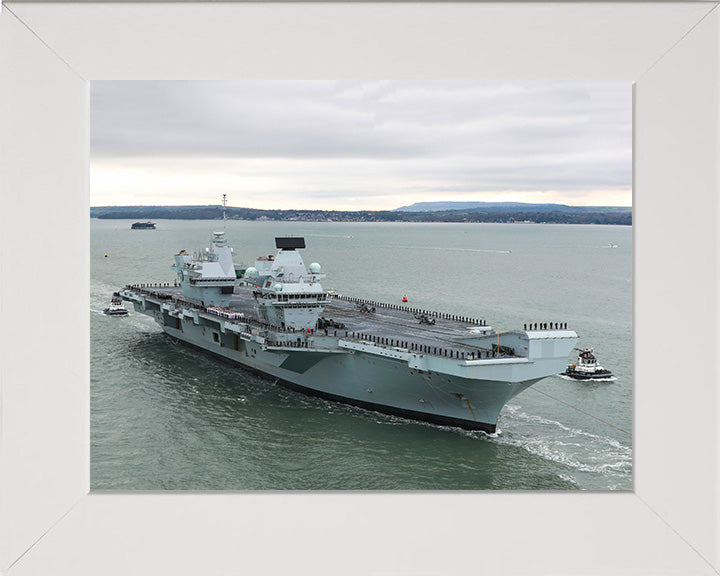 HMS Prince of Wales R09 Royal Navy Queen Elizabeth Class aircraft carrier Photo Print or Framed Print - Hampshire Prints