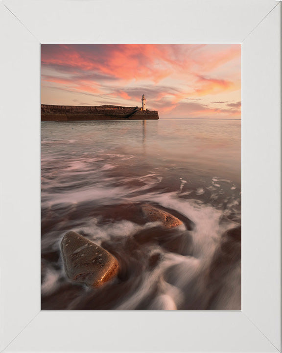 Whitehaven Lighthouse Cumbria at sunset Photo Print - Canvas - Framed Photo Print - Hampshire Prints