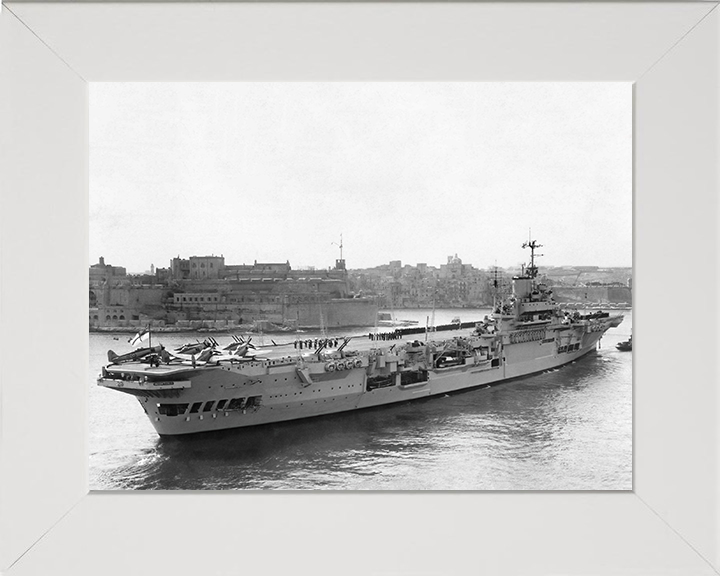 HMS Indomitable (92) Royal Navy Modified Illustrious class aircraft carrier Photo Print or Framed Print - Hampshire Prints