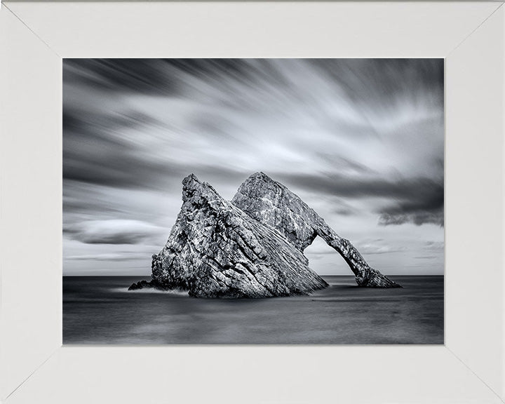 Bow Fiddle Rock Scotland black and white Photo Print - Canvas - Framed Photo Print - Hampshire Prints