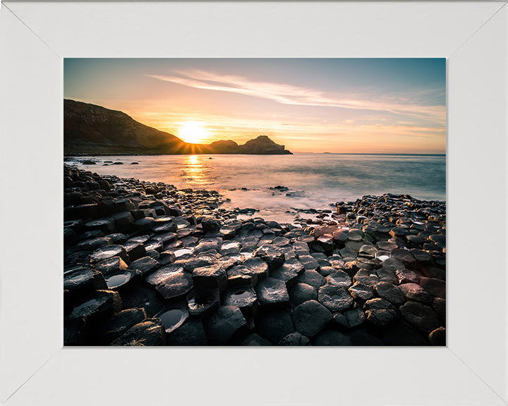 Giant's Causeway County Antrim Northern Ireland at sunset Photo Print - Canvas - Framed Photo Print - Hampshire Prints