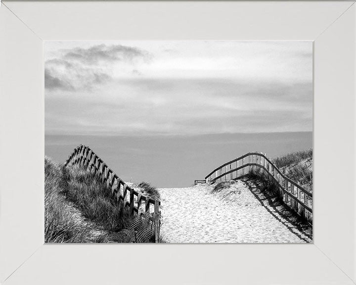 Path to Horsey Gap beach Norfolk black and white Photo Print - Canvas - Framed Photo Print - Hampshire Prints