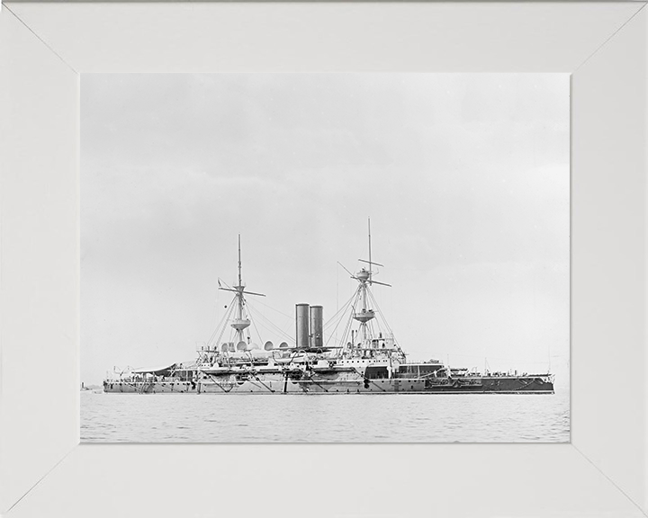 HMS Hood Royal Navy Royal Sovereign class pre dreadnought battleship Photo Print or Framed Print - Hampshire Prints