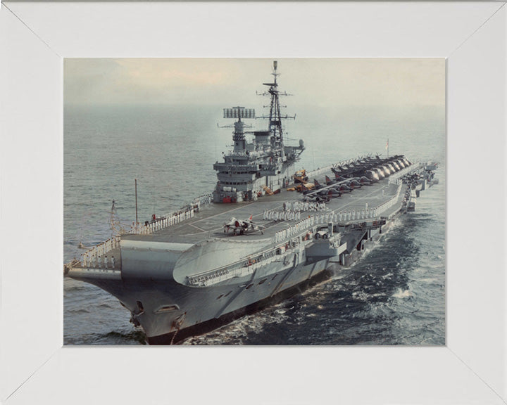 HMS Hermes R12 Royal Navy Centaur class Aircraft carrier Photo Print or Framed Print - Hampshire Prints