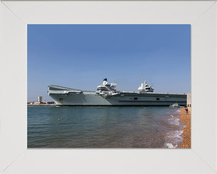 HMS Queen Elizabeth R08 Royal Navy Queen Elizabeth Class Aircraft Carrier Photo Print or Framed Print - Hampshire Prints