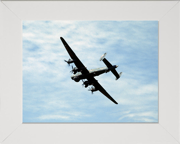 RAF Shackleton aircraft in flight | Photo Print | Framed Print | Military | Aircraft | Royal Air Force | Wall Art | Home Decor | Aviation | Photography Hampshire Prints 10 x 8 White Frame No