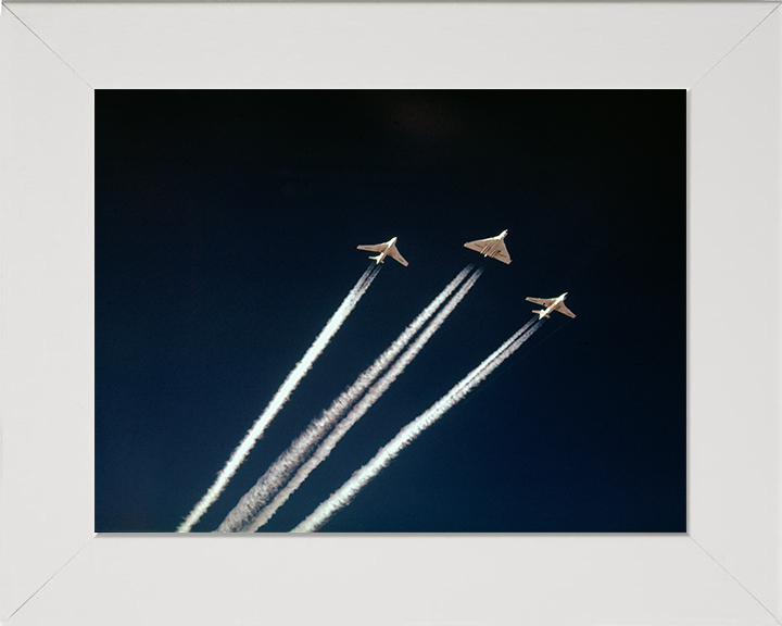 RAF V Force Vulcan Valiant Victor Jets 1958 | Photo Print | Framed Print | Military | Aircraft | Royal Air Force | Wall Art | Home Decor | Aviation | Photography Hampshire Prints 10 x 8 White Frame No