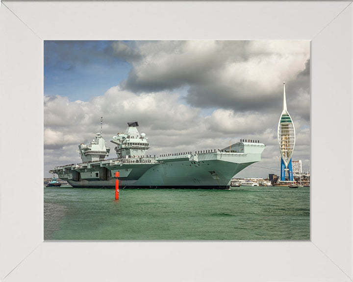 HMS Queen Elizabeth R08 Royal Navy Queen Elizabeth Class Aircraft Carrier Photo Print or Framed Print - Hampshire Prints