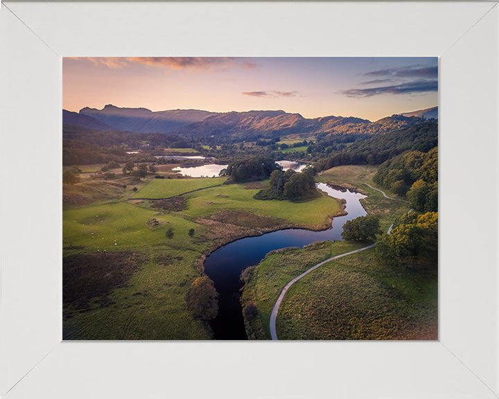 Elterwater the Lake District Cumbria at sunset Photo Print - Canvas - Framed Photo Print - Hampshire Prints