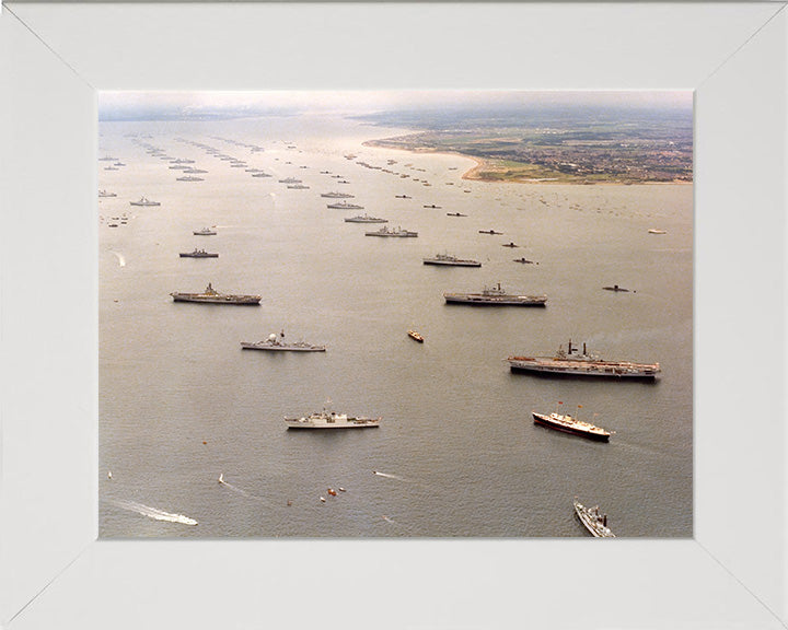 Silver Jubilee Royal Navy Spithead review 1977 from above Photo Print or Framed Photo Print - Hampshire Prints