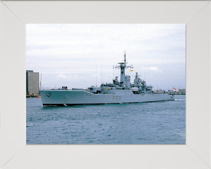 HMS Lowestoft F103 Royal Navy Rothesay class frigate Photo Print or Framed Print - Hampshire Prints