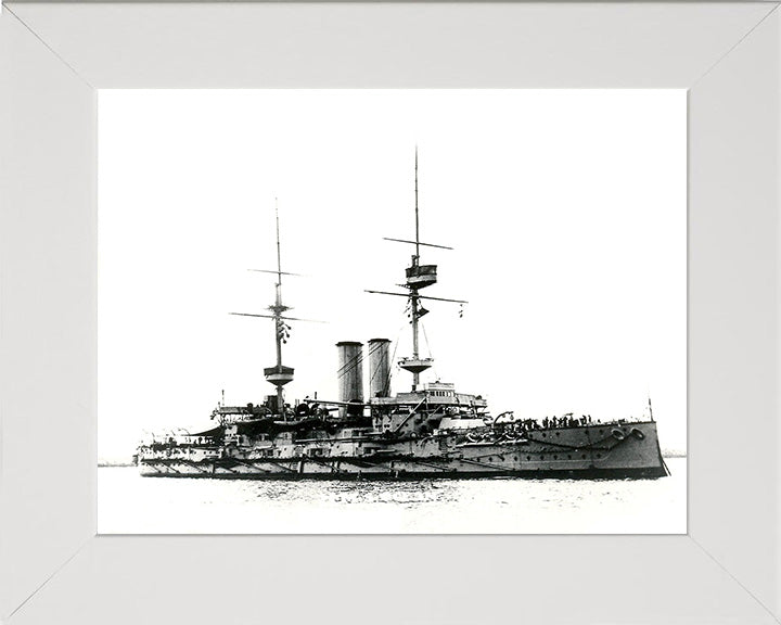 HMS Ocean 1898 Royal Navy pre dreadnought battleship Photo Print or Framed Print - Hampshire Prints